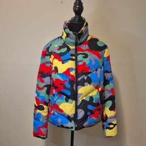 ZIAI Women's Colorful Camouflage Puffer Jacket - 10